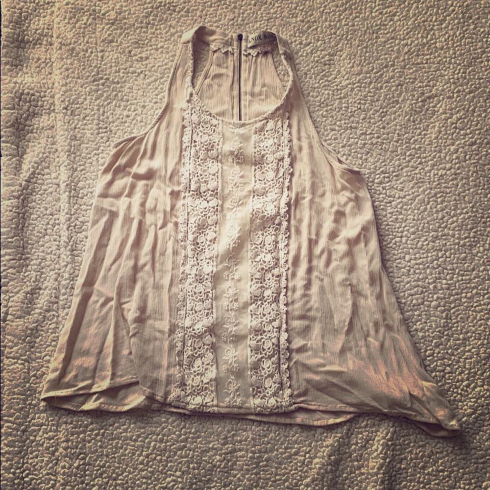Knox Rose Cream Knit Tank Top